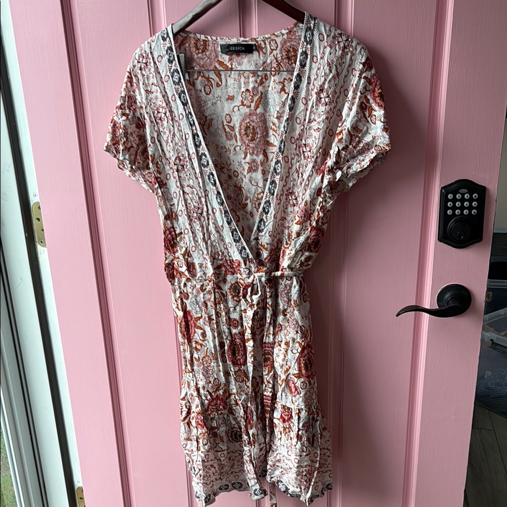 Floral V-Neck Mini Dress